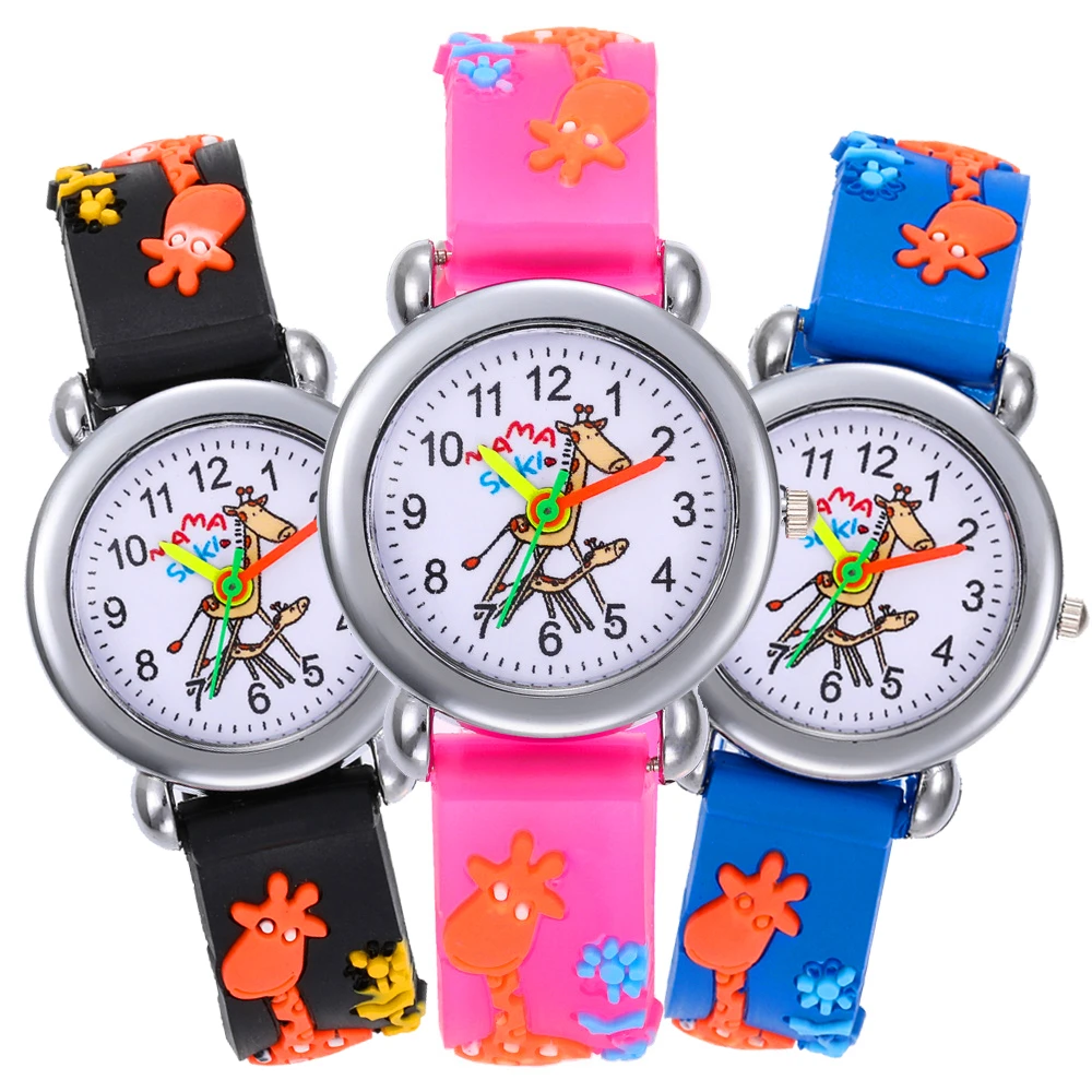 

Cartoon Giraffe Watch Children Girls Boys Watch Student Quartz Wristwatches Kids Digital Electronics Watches Baby Gift Kid Clock