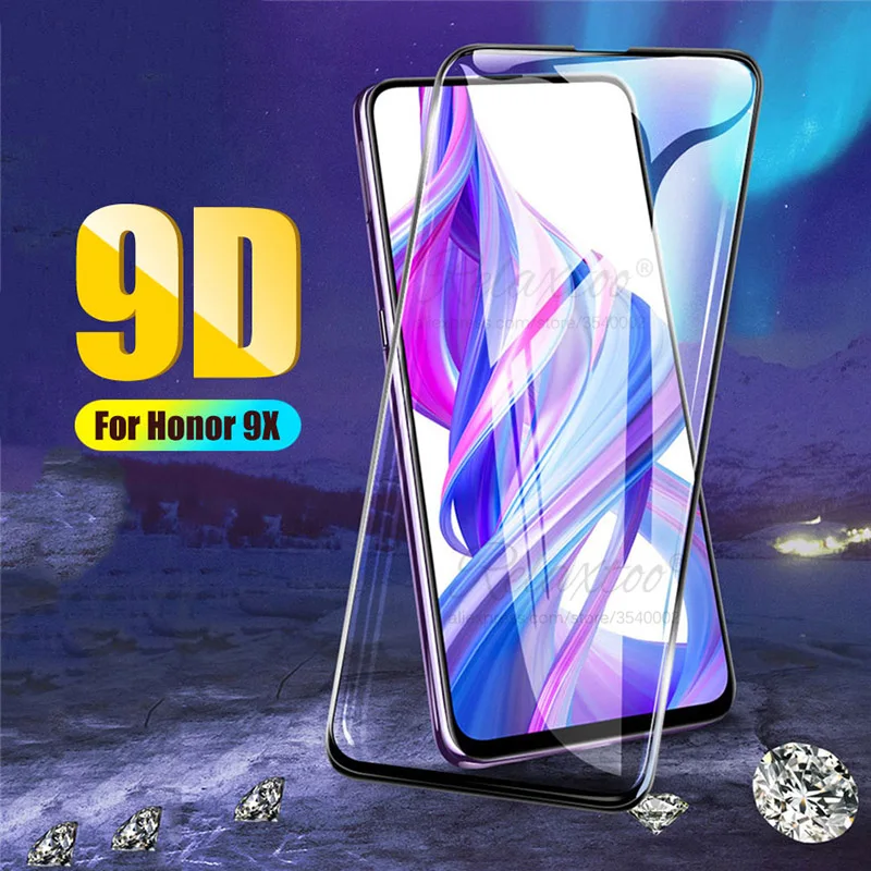 9D полное покрытие из закаленного стекла для huawei honor 9X 8X 8C 8S 8A pro Защита экрана для honor 9 8 x c s a x8 x9 honor 9x стеклянная пленка