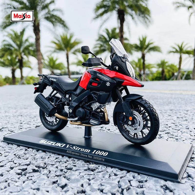 

Maisto 1:12 Suzuki V-Strom With base alloy off-road motorcycle genuine authorized die-casting model toy car collection gift
