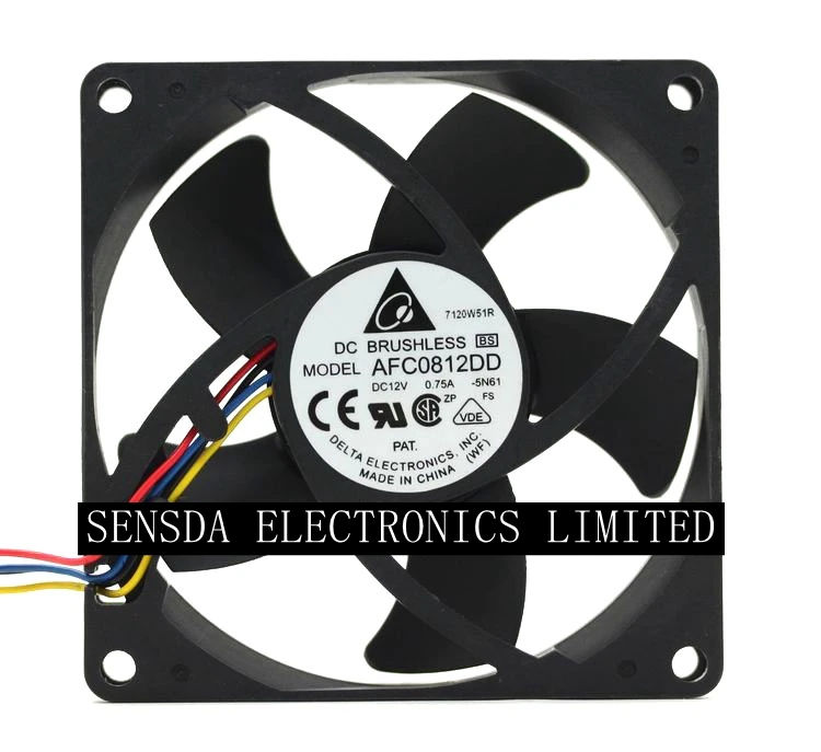 1 шт. pwm вентилятор для delta AFC0812DD DC12V 0.75A 8020 8 см 80 мм 80x80x20 мм 4-контактный 4-проводной высокоскоростной Вентилятор охлаждения