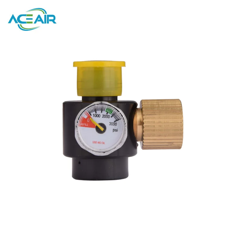 PCP Paintball Tank Adjustable Regulator Output Pressure 0-3000psi G1/2-14 Thread airsoft pcp paintball tank cylinder adjustable compressed air regulator output pressure 0 300psi 0 825 14ngo thread