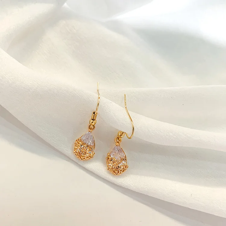 Кристи Тина Zirkon геометрические Baumeln Ohrringe fulr Frauen Bijoux Изысканный вассер тропфен