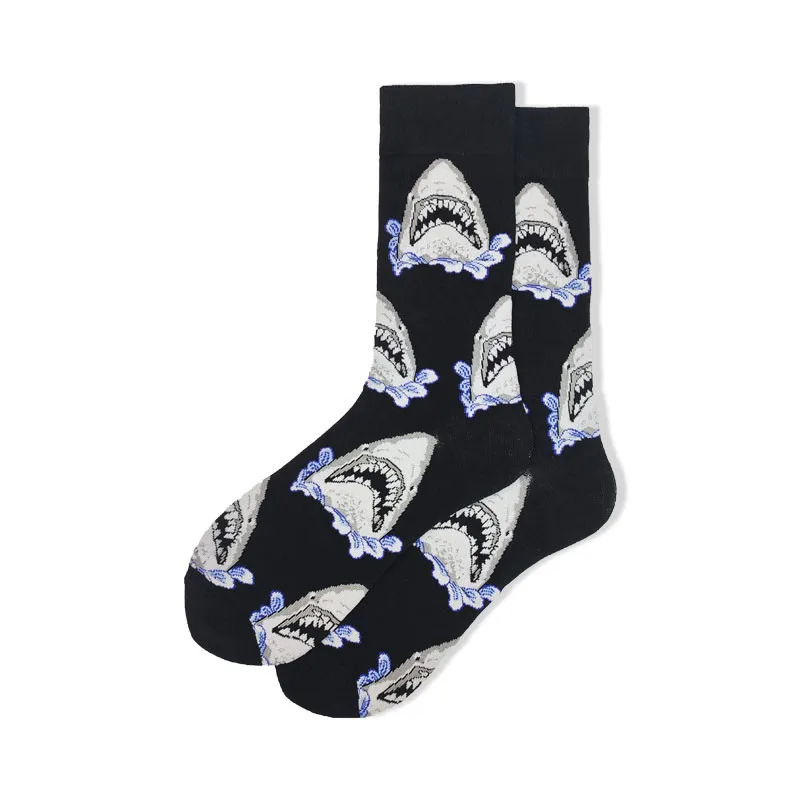 Носки крокодиловые модные для мужчин и женщин хлопок креативные с рисунком