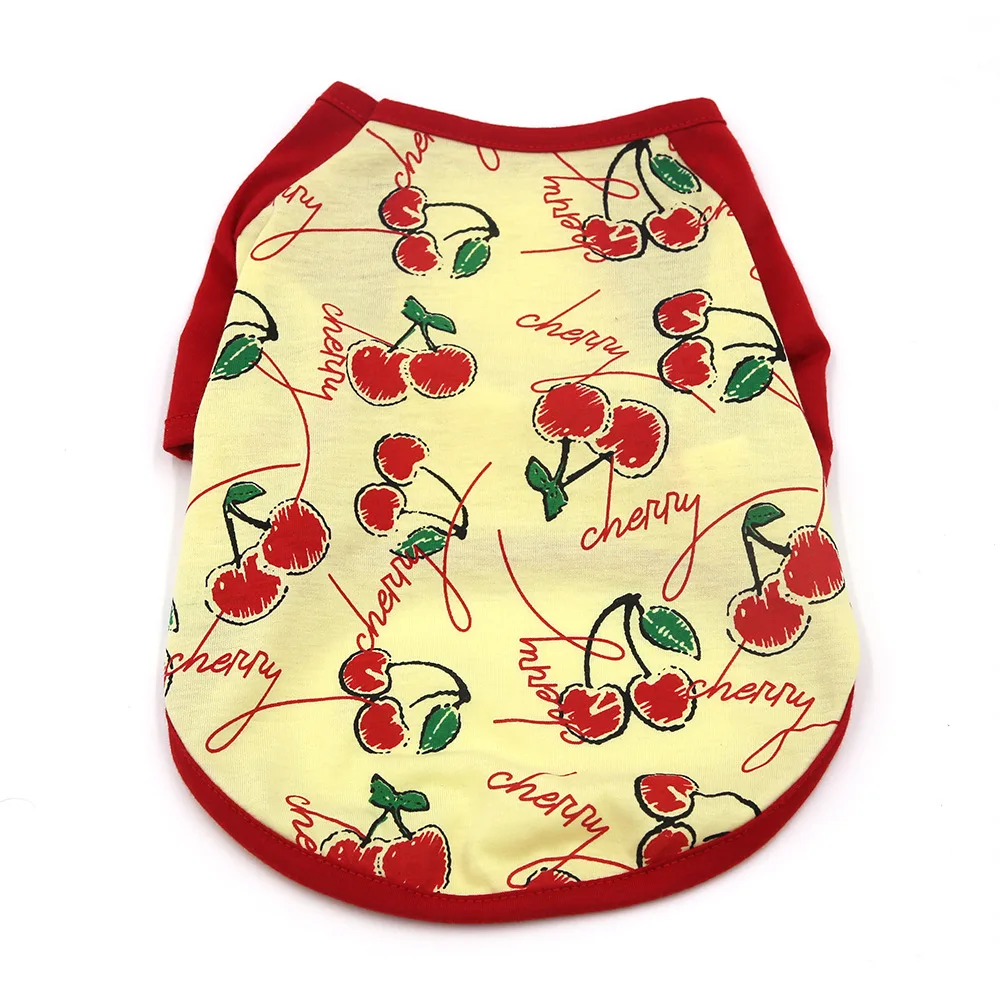 

puppy clothes dog shirt vest summer Pet Cat Cotton Printed T Shirt Costumes Clothes for Small Dogs Cute Pets Clothing