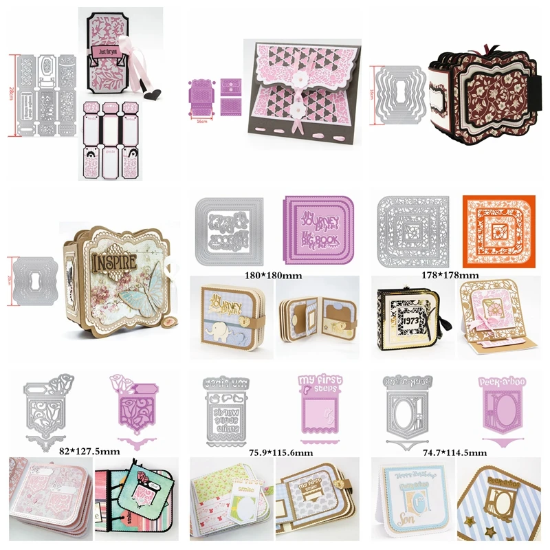 Закладки для блокнотов многослойная рамка слова металлические штампы трафареты