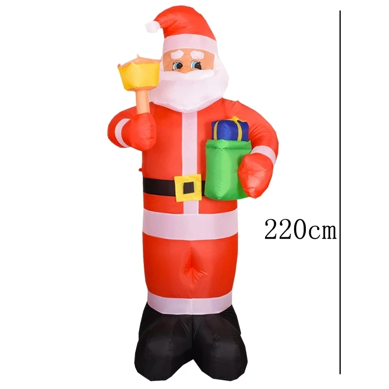 

Christmas Lighted Inflatable Santa Claus Snowman LED Light Toy Decoration Dolls LED Yard Prop for Household Parties Ornaments