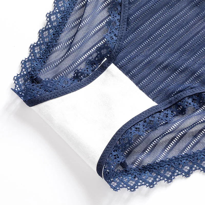 Трусики женские хлопковые прозрачные с низкой посадкой M L XL | Женская одежда