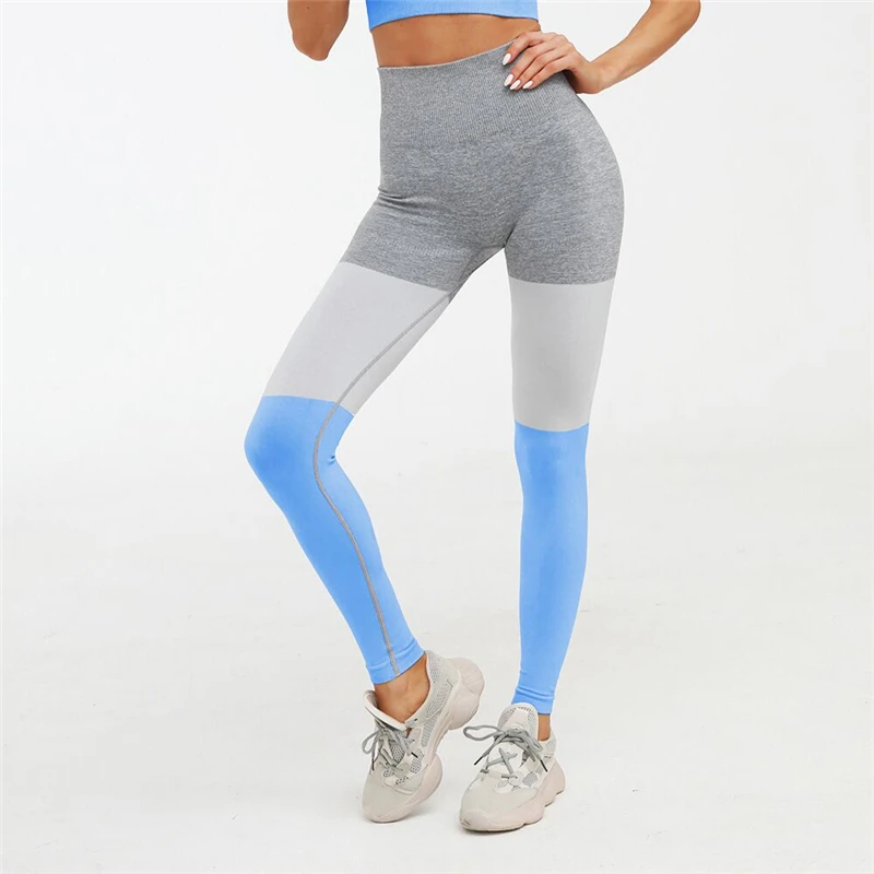 Seamless Knitting Moisture Absorption Perspire Gym Sport Workout Running Yoga Pants Woman High Elastic Fitness Leggings | Спорт и