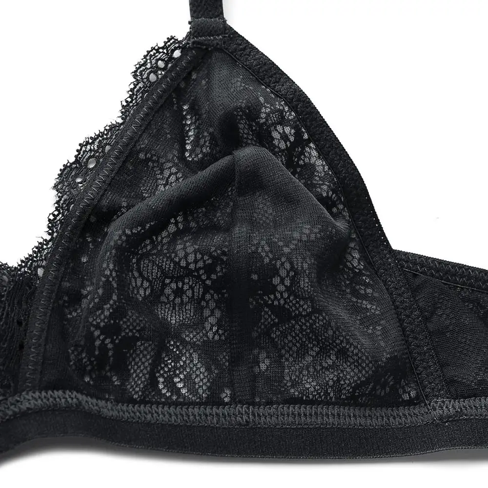 WingsLove женский треугольный бюстгальтер сексуальный полупрозрачный кружевной без