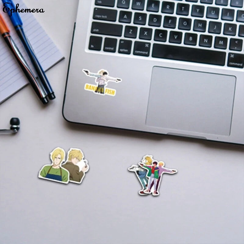 

100PCS Anime BANANA FISH Stickers for Stationery Laptop Skateboard PVC Backpack Water Bottle Bicycle Waterproof Car Decals