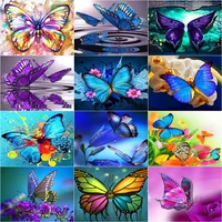 gatyztory coloring by numbers butterfly animal for adult children paint canvas picture oil painting handpainted home decoration