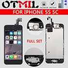 Полная сборка для iPhone 5 5s ЖК-дисплей ЖК-экран сенсорный экран дигитайзер Полная замена pantalla + кнопка + камера для iphone 5