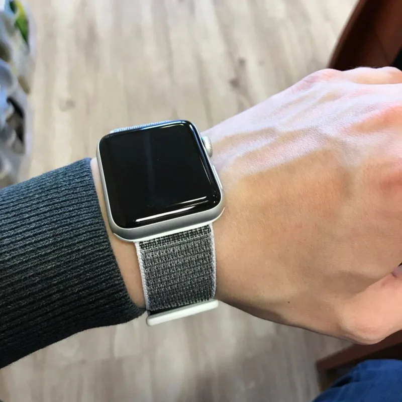 Петля нейлоновый ремешок для apple watch 38 мм 42 мм 40 мм 44 мм 1 2 3 4 тканый нейлоновый ремешок Ремешок для iWatch 4 узор браслет ремешок для часов