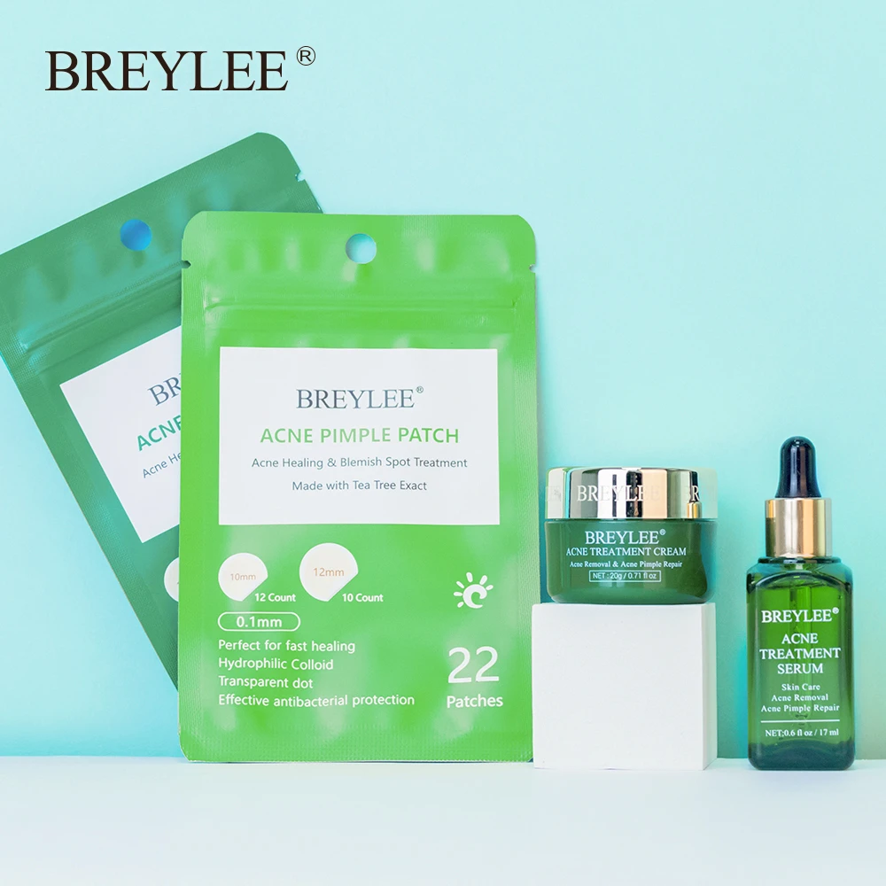 BREYLEE Acne Treatment Series Face Mask Whitening Cream Serum Spots Pimple Patches Remover Tools Essence Repair Skin Care Smooth | Красота и