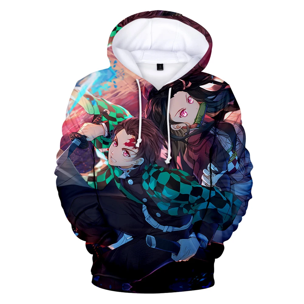 

3D Printed anime Demon Slayer Hoodies Men Women Sweatshirts 2019 Hot Sale Cartoon Harajuku Demon Slayer 3D hoodie Autumn Outwear