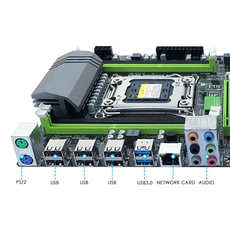 HOT X79 материнская плата LGA2011 комбо с E5 2650 CPU 4 канальный 16 Гб (4X4GB) DDR3 RAM 1333Mhz NVME M.2 SSD
