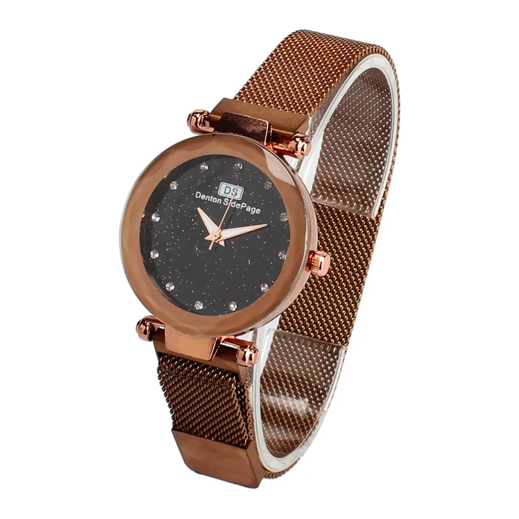 Модные Простые сетчатые часы для девочек трендовые с миланским ремешком женские