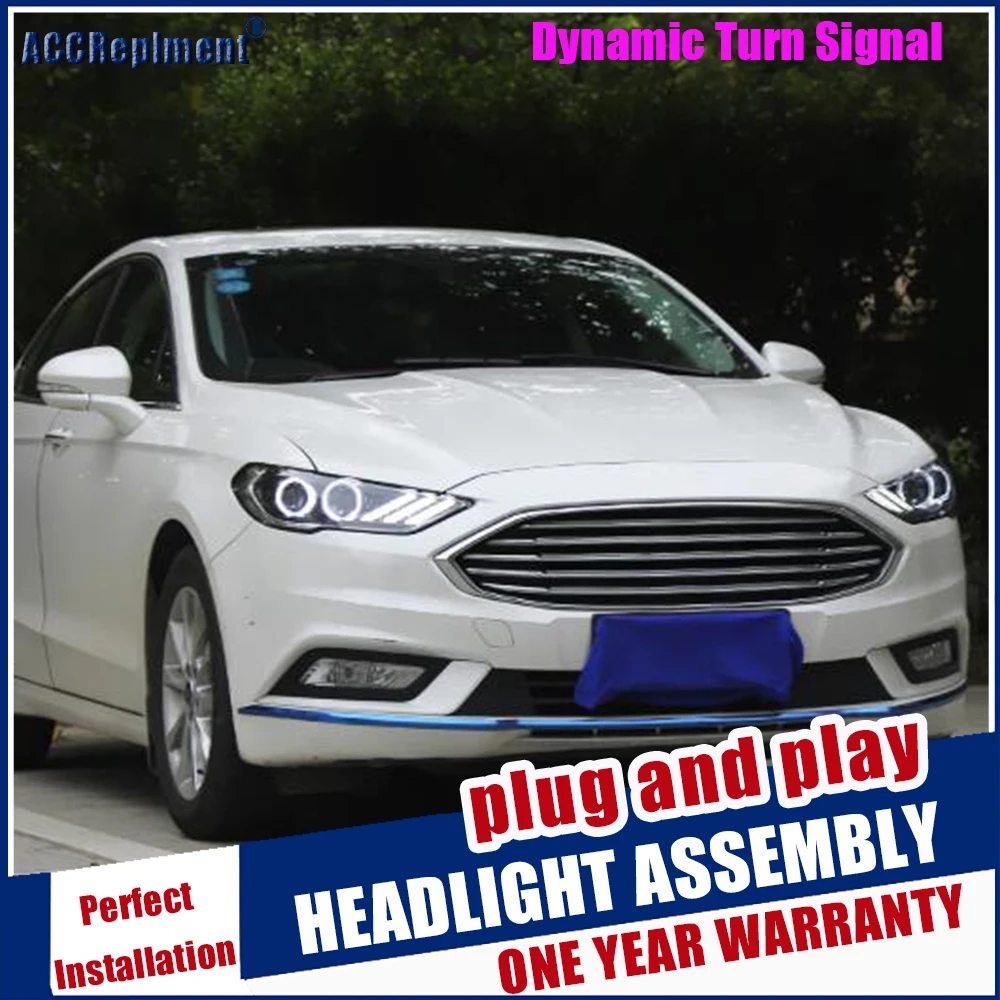 Автомобильный Стайлинг для Ford Fusion Mondeo фар 2017 2019 bi ксеноновая линзы HID комплект