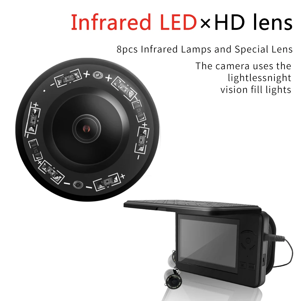 NEW!!! Erchang F431 Video Recording Underwater Fishing Camera 15m Infrared LED HD 1280*720P Resolution For ICE/SEA | Спорт и