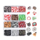 Украшение для ногтей на день Хэллоуина Рождество призрак Джек-о-фонарь Скелет любовь конфеты глина ломтики праздничные аксессуары для ногтей