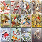 Квадратная алмазная живопись сделай сам, Набор для вышивки крестиком, картина для украшения птицы 5D стразы, мозаичная вышивка, подарок