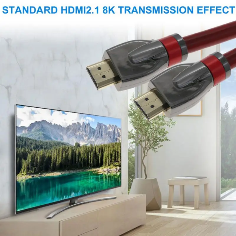 K универсальный кабель совместимости для HDMI 2 1 8K 3D HDTV UHD высокоскоростной плетеный