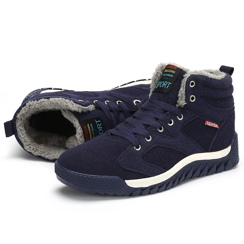 Зимняя мужская обувь теплые плюшевые зимние ботинки мужские уличные военные