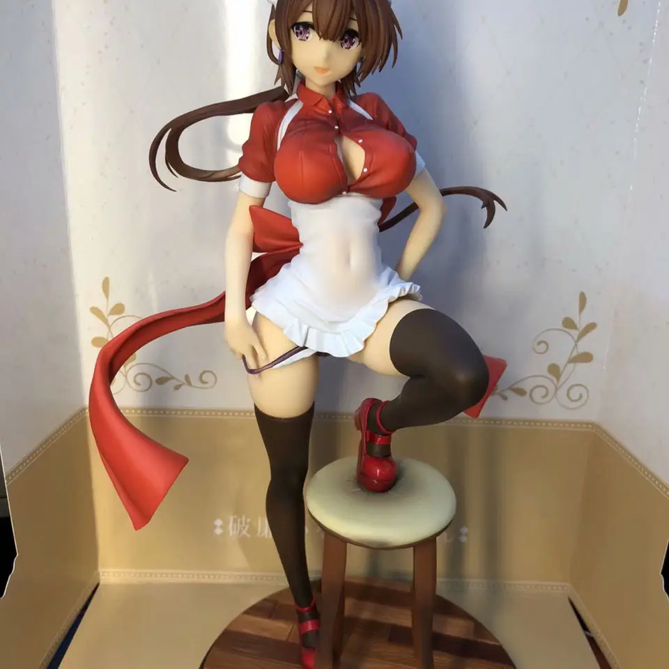 

anime figure Sexy girl Skytube Shameless Maid Lady Maid Boxed Handmade pvc anime figure Model Gift Soft Breast