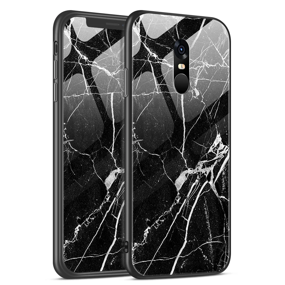 W122 Для Xiaomi Redmi Note 4/4X роскошный чехол из закаленного стекла для Remi Note 4 Pro CN Version/4 Gobal Version Fashion Soft Edge Shell - Цвет: W122