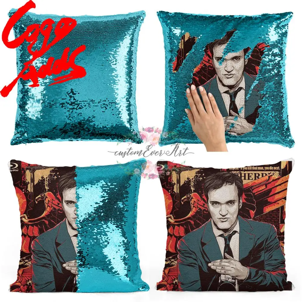 

Quentin Tarantino sequin pillow | sequin Pillowcase | Two color pillow | gift for her | gift for him | pillow | magic pillow