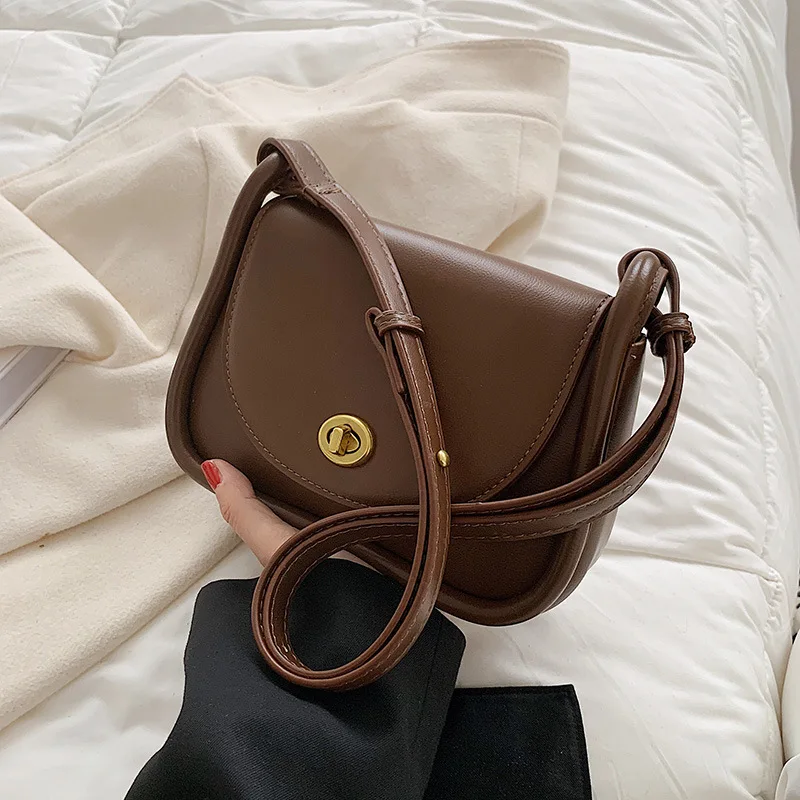 

Женская сумка на плечо, модные простые однотонные винтажные кожаные роскошные дизайнерские сумки для женщин, Брендовые женские сумки через...