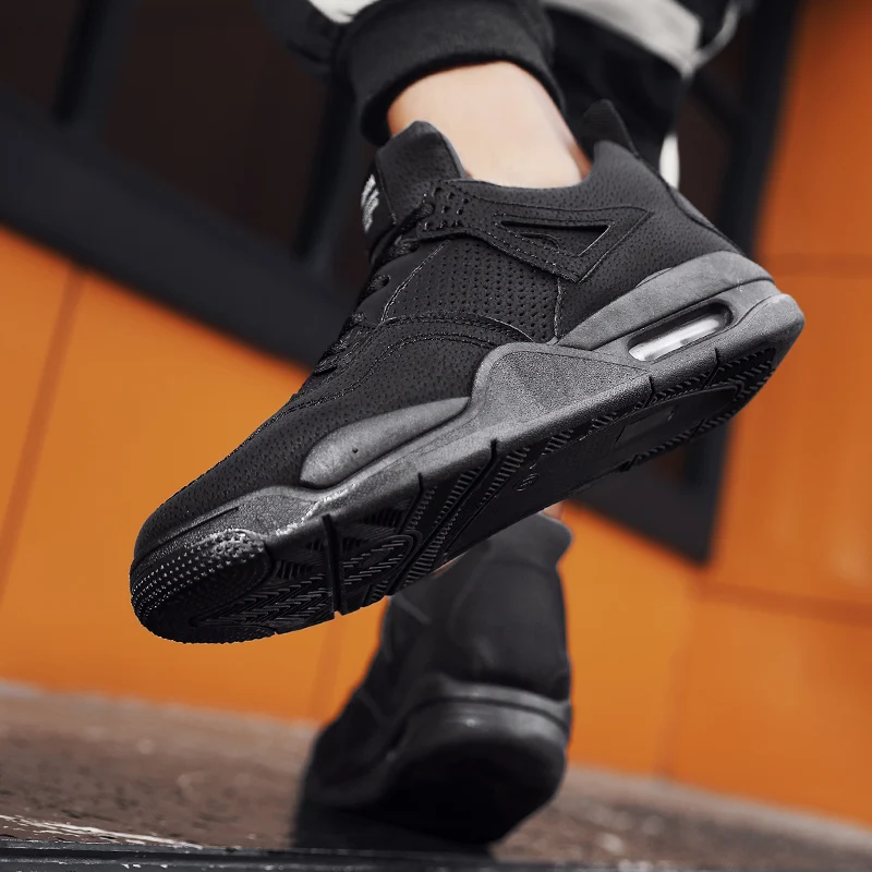 Basketball Shoes Men High-top Sports Air Cushion Jordan Mens Comfortable Breathable Retro Sneakers | Обувь