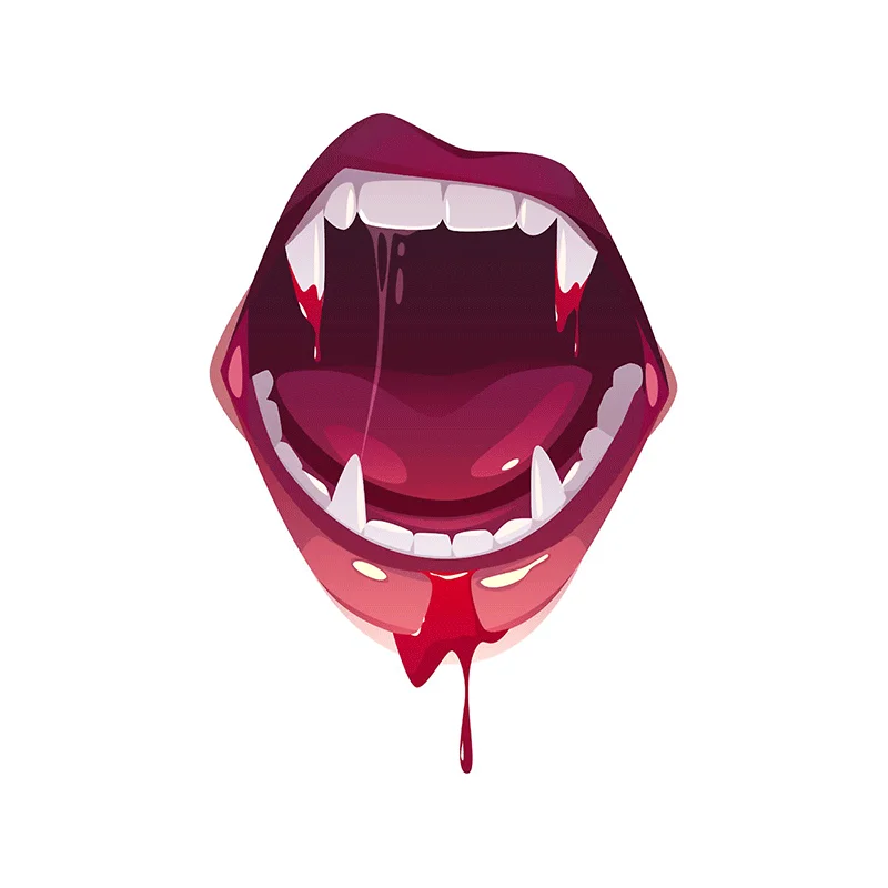 

13cm X 9.3cm For Vampire Blood Women Motorcycle Car Stickers PVC Car Styling Decal Creative Sticker Vinyl Material