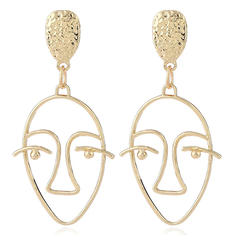 Женские металлические серьги-подвески в стиле панк модные геометрические серьги