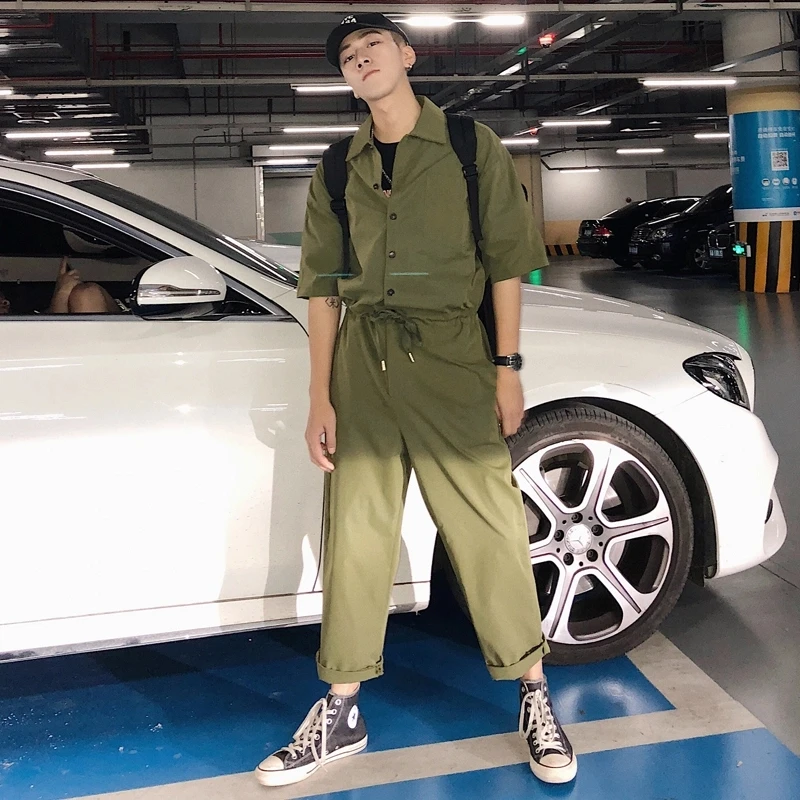 Мужской повседневный комбинезон в стиле хип-хоп хлопковые комбинезоны