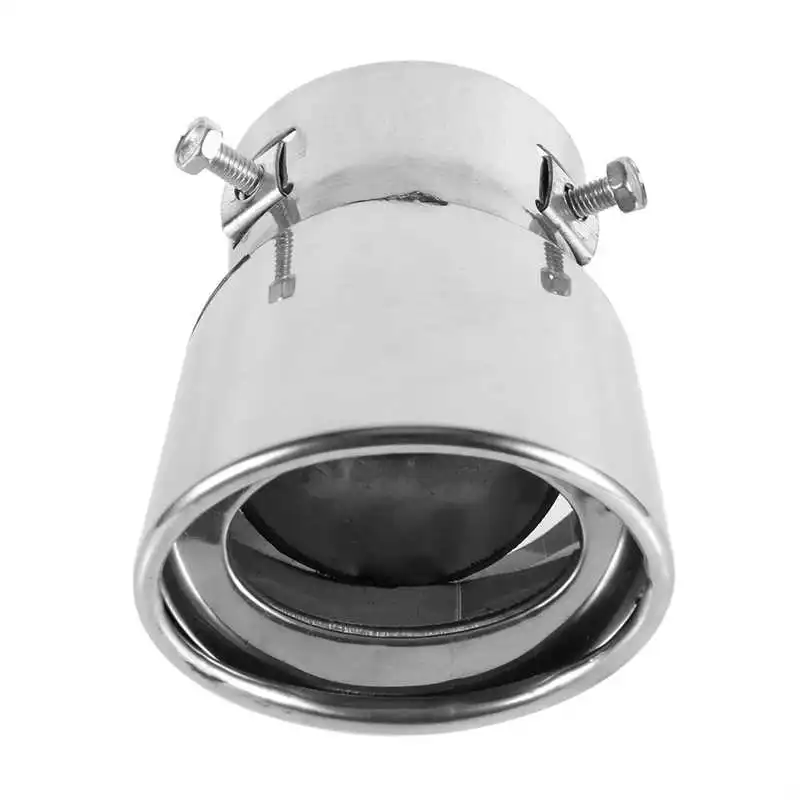 1 шт. Универсальный задний круглый хромированный автомобильный глушитель