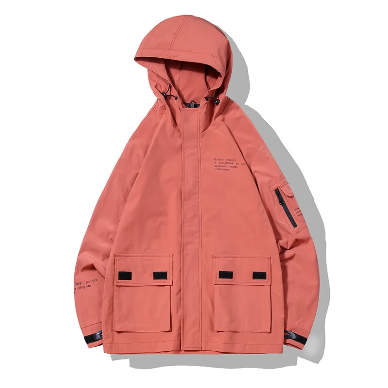 Ветровка-бомбер для мужчин и женщин уличная одежда в стиле хип-хоп куртки-карго