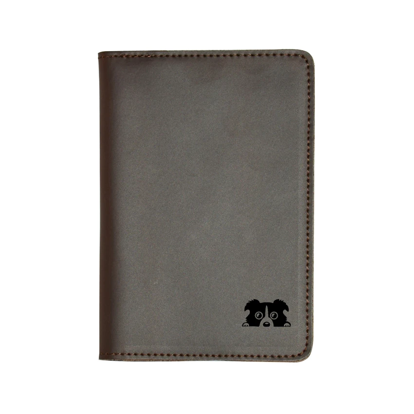 Кошелек с гравировкой Border Collie DOG чехол для паспорта и путешествий кожаный кошелек