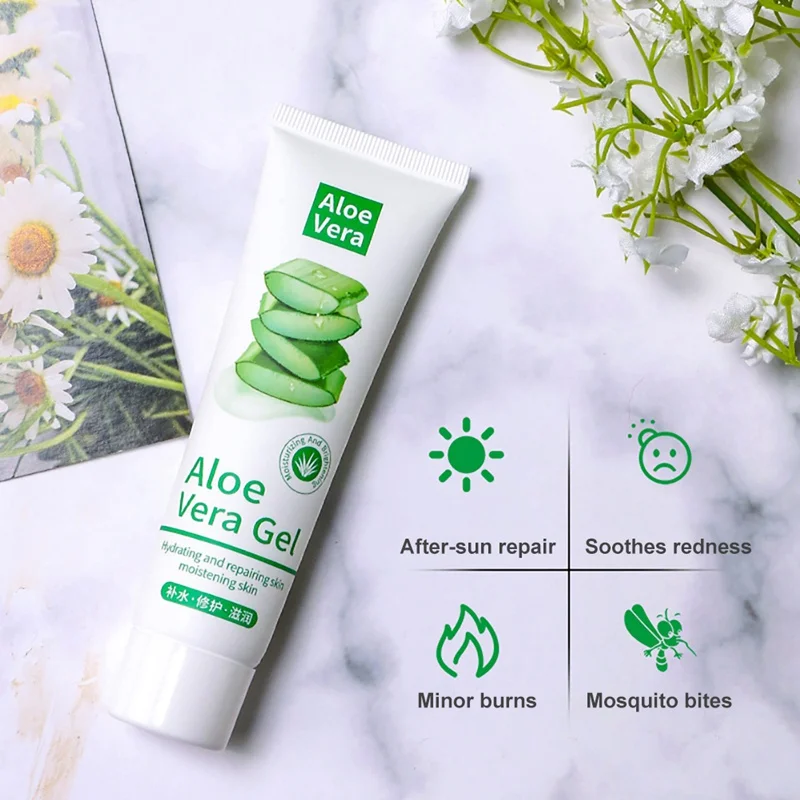 

Aloe Vera Gel (60g) Cold-pressed Ultra Hydrating Skin Soothing Aloe Gel For Face Body After-Sun Care Aloe Gel