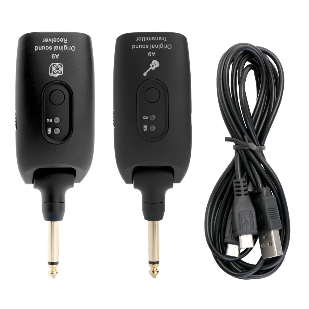 

Беспроводная гитарная система 2,4G, набор передатчиков и приемников для электрогитар, встроенная аккумуляторная батарея, Диапазон передачи ...