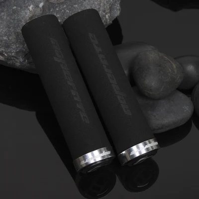 Operate grips прямой Эргономичный горный велосипед высокая плотность поролоновая Ручка Губка Грипсы плоские FX333 - Цвет: black silver ring