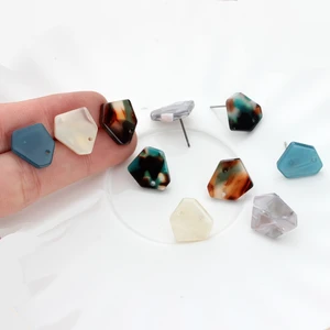 Серьги-гвоздики ассиметричные с уксусной кислотой, базовые соединители для сережек сделай сам, принадлежности для изготовления ювелирных изделий, 15 мм, 6 шт.лот