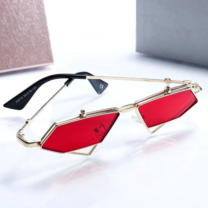 

Classic Luxury Ladies Designer Sunglasses Fashion Flip Up Punk Men Sun Glasses Retro Steampunk Shades
