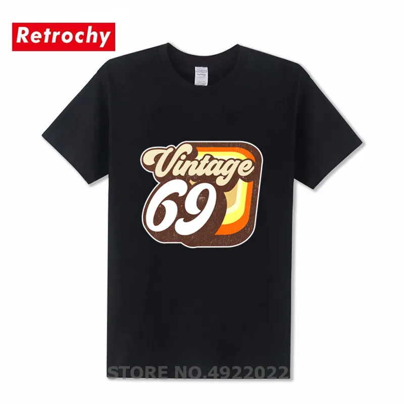 Best Gifts For Father's Day Tshirt Fashion Vintage 1969 Birthday Logo T Shirt Men 50th Hipster T-shirt Casual Loose Fit Top Tees | Мужская