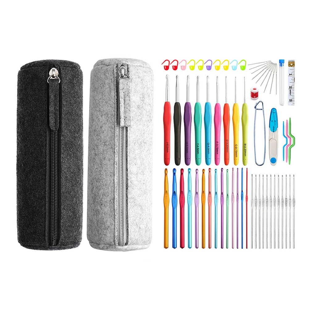 Вязальные спицы для свитера мягкая пластиковая ручка алюминиевое плетение набор