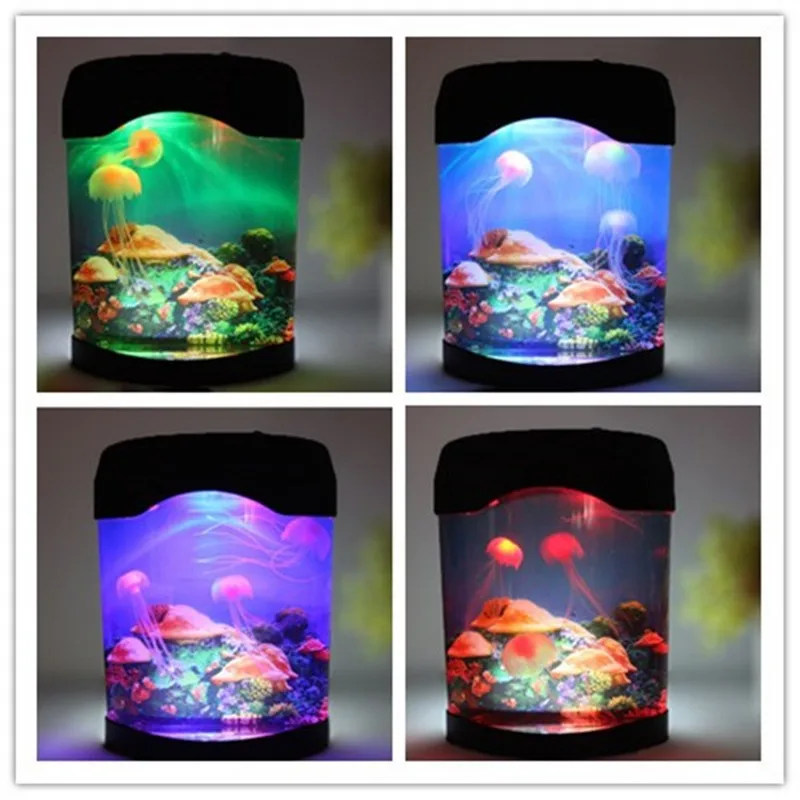 

LED Jellyfish Lava Lamp USB Jellyfish Lamp Electric Aquarium Tank Mood Night Light With Golor Change For Children's Lamp Gifts