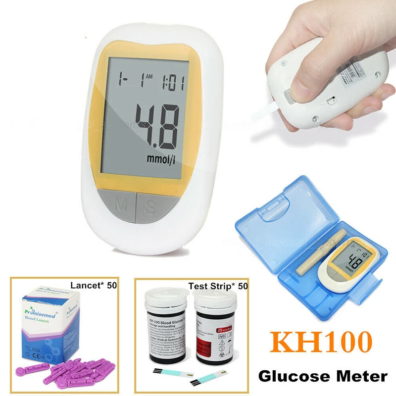 

Глюкометр CONTEC, устройство для измерения уровня сахара в крови, с тест-полосками