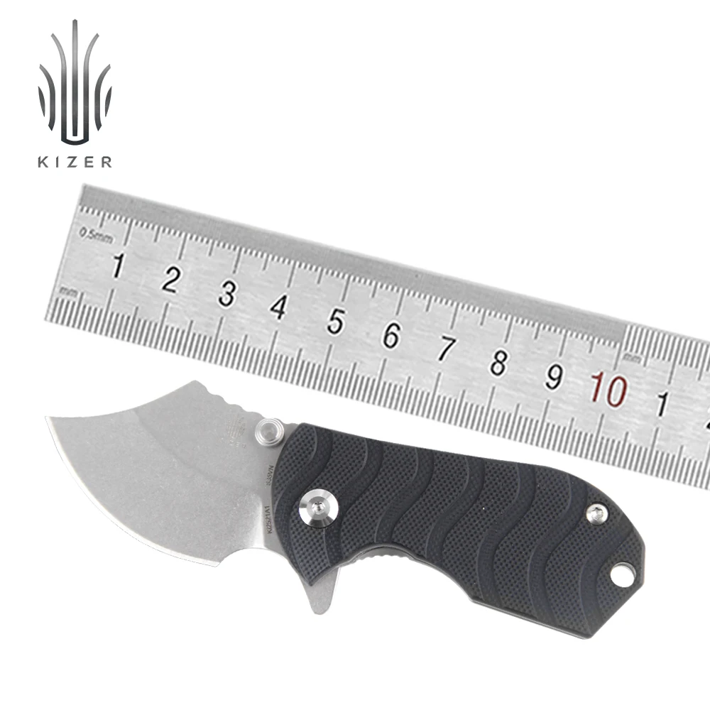 

Титановый мини-нож Kizer KI2521A1 с откидным хвостовиком, карманный нож с лезвием 1,9 дюйма, новый маленький нож для повседневного использования, 2020
