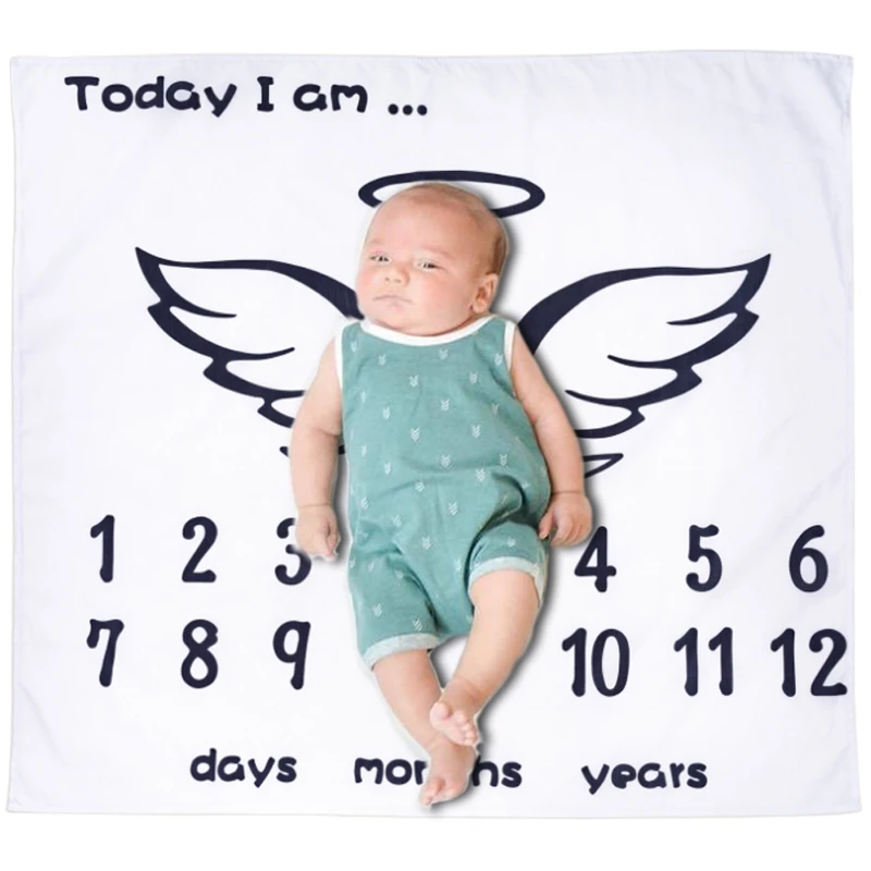

652E Infant Baby Milestone Photography Background Cloth Play Mats Photo Props
