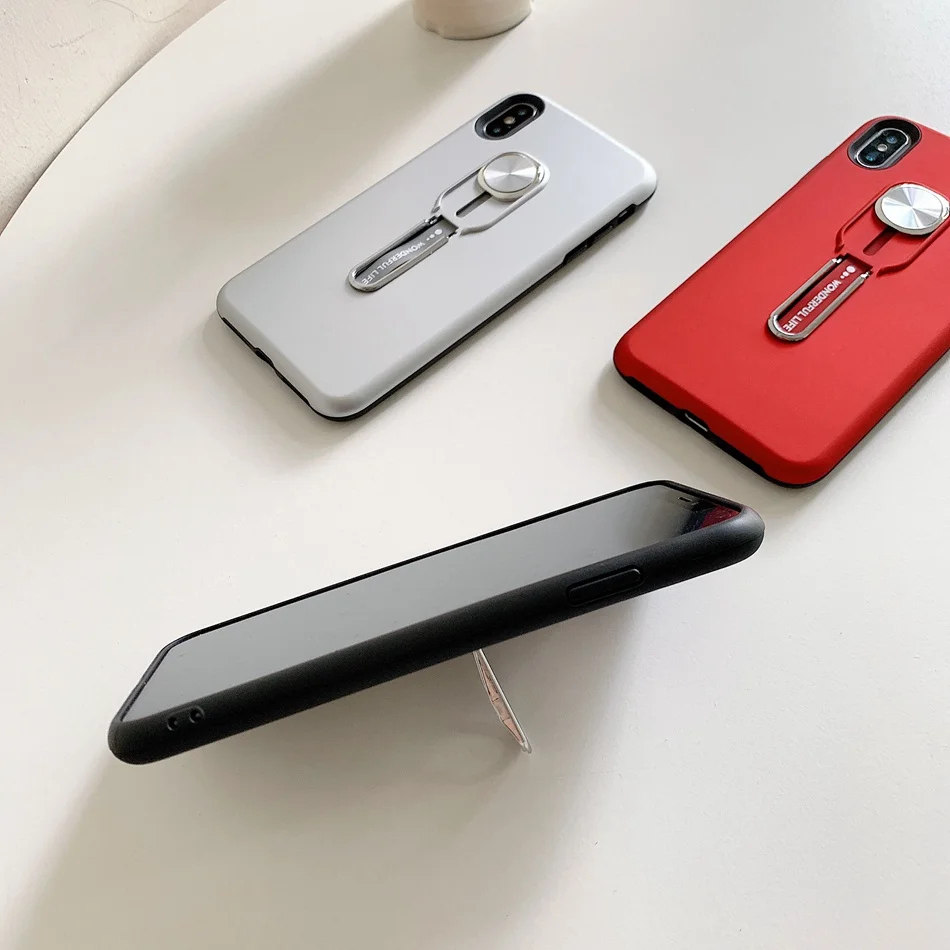 Чехол Floop для iPhone 11 Pro XR X XS Max 7 8 6s Plus чехол с петлей пальцев подставкой 2 в 1 жесткий